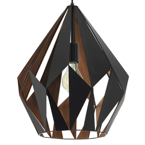 Светильник подвесной CARLTON 1 49878 Eglo чёрный медь 1 лампа, основание чёрное в стиле современный  фото 5