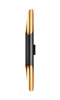 Бра SONATA AP2 BL Crystal Lux чёрный на 2 лампы, основание золотое чёрное в стиле современный 