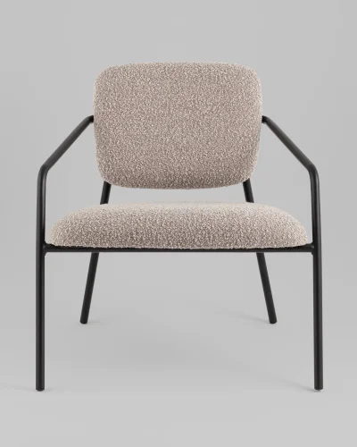 Кресло лаунж Rooney, серый УТ000039353 Stool Group, серый/букле, ножки//чёрный, размеры - ****700*710мм фото 7