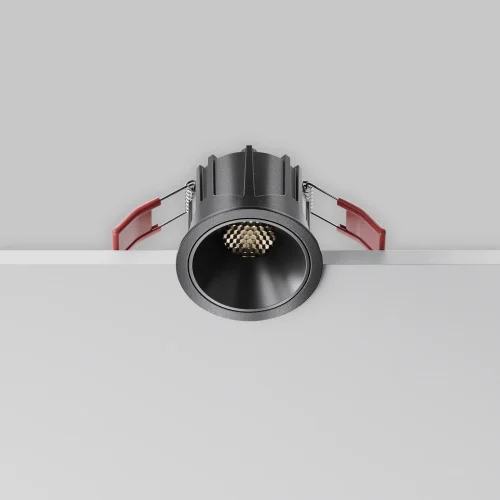 Светильник точечный LED Alfa LED DL043-01-10W4K-RD-B-1 Maytoni чёрный на 1 лампу, основание чёрное в стиле современный хай-тек круглый фото 2