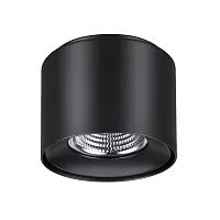 Светильник накладной LED Recte 358474 Novotech чёрный 1 лампа, основание чёрное в стиле современный хай-тек круглый