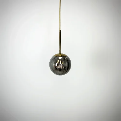 Светильник подвесной ASKA Gray 177920-26 ImperiumLoft серый на 1 лампу, основание золотое в стиле современный лофт фото 2 Светильник подвесной ASKA Gray 177920-26 ImperiumLoft серый на 1 лампу, основание золотое в стиле современный лофт фото 2