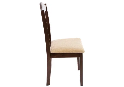 Деревянный стул Midea бежевый 11004 Woodville, бежевый/ткань, ножки/дерево/орех, размеры - ****430*480 фото 2