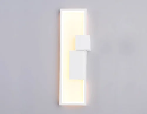 Бра LED FL5222 Ambrella light белый на 1 лампа, основание белое в стиле современный хай-тек отраженный свет фото 5