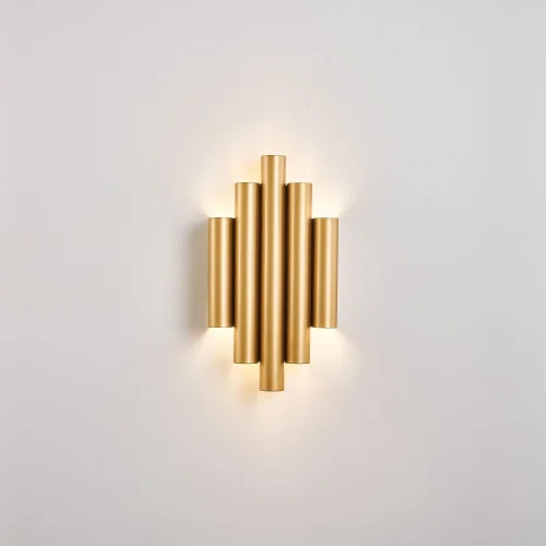 Бра LED Tubulis 4125-2W Favourite матовый золото на 2 лампы, основание матовое золото в стиле современный арт-деко  фото 3