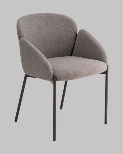 Стул обеденный Melia, серый УТ000039551 Stool Group, серый/букле, ножки/металл/чёрный, размеры - *770**** фото 2