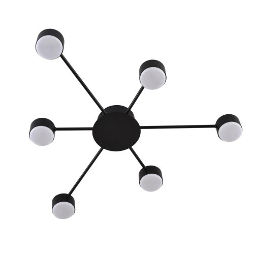 Светильник потолочный Torina 8344/6C Lumion чёрный на 6 ламп, основание чёрное в стиле минимализм фото 3