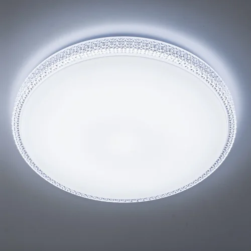 Светильник потолочный LED с пультом Альпина Смарт CL718A80G Citilux белый 1 лампа, основание белое в стиле современный хай-тек с пультом фото 6