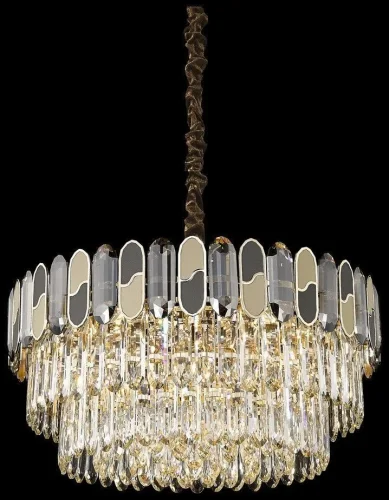 Люстра подвесная Cordelia WE132.13.303 Wertmark прозрачная на 13 ламп, основание золотое в стиле классический 