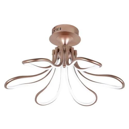 Люстра потолочная LED Flora 2547-6U Favourite розовая золотая на 6 ламп, основание розовое золотое в стиле хай-тек 