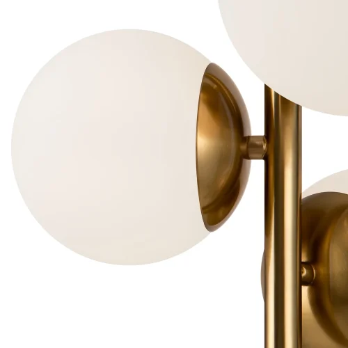 Светильник подвесной Zing FR5199PL-03BS Freya белый 3 лампы, основание латунь в стиле современный шар фото 3