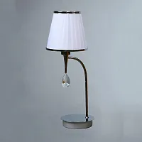 Настольная лампа Серия 01625 MA01625T/001 Chrome Ambiente by Brizzi белая на 1 лампу, основание хром металл в стиле современный 