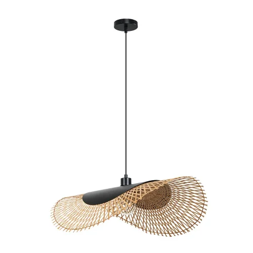 Светильник подвесной Woodstock A7063SP-1BK Arte Lamp коричневый чёрный на 1 лампу, основание чёрное в стиле лофт современный кантри 