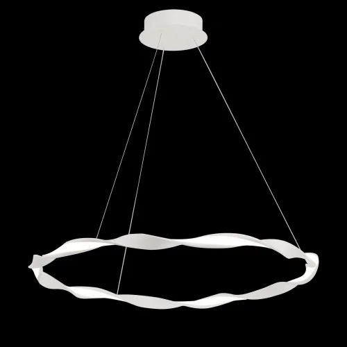 Люстра подвесная LED Madagascar 6571 Mantra белая на 1 лампа, основание белое в стиле современный кольца фото 2