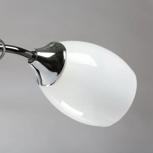 Люстра потолочная Грация 677011903 DeMarkt белая на 3 лампы, основание никель в стиле современный  фото 3