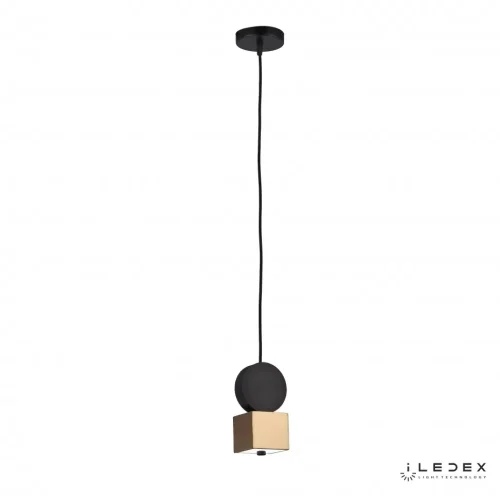 Светильник подвесной LED Play P818/1-6W-3000K-D80 MBK-BRZ iLedex бронзовый на 1 лампу, основание чёрное в стиле хай-тек современный 