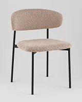 Стул Sevyn, букле кофейный УТ000040252 Stool Group, бежевый коричневый/букле, ножки/металл/чёрный, размеры - *700****