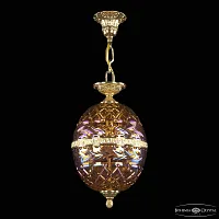 Светильник подвесной 5680/22 G Shampan/M-1F Bohemia Ivele Crystal янтарный 3 лампы, основание золотое в стиле классика 