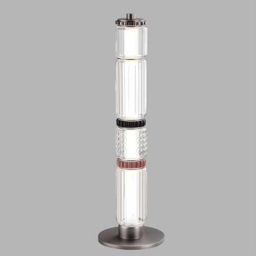 Настольная лампа LED Collier 5456/15TL Odeon Light прозрачная на 1 лампу, основание никель серое металл в стиле современный фото 5