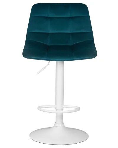 Набор 2 шт Стул барный DOBRIN TAILOR WHITE (морской волны велюр (MJ9-99)) цвет сиденья морской волны велюр (MJ9-99), цвет основания белый Dobrin, морская волна/велюр, ножки/металл/, размеры - 920*1130**** фото 7