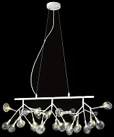 Люстра подвесная Fiorita WE241.27.003 Wertmark прозрачная на 27 ламп, основание белое в стиле флористика современный ветви