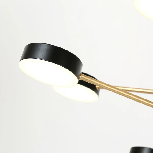 Люстра на штанге LED Atma 3058-8P F-promo чёрная на 8 ламп, основание чёрное в стиле современный  фото 6