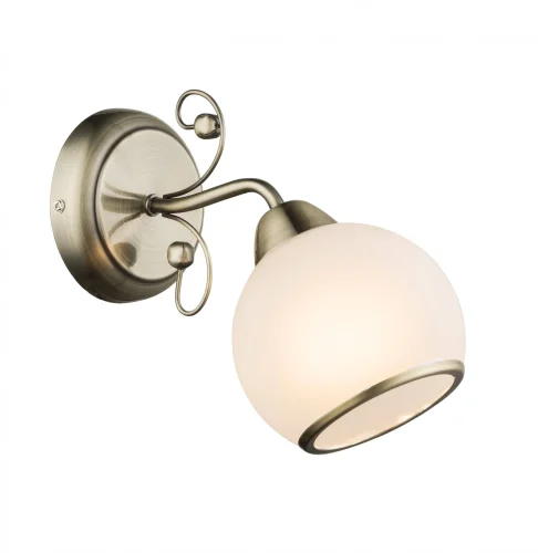 Бра  54713W Globo белый на 1 лампа, основание бронзовое в стиле модерн 