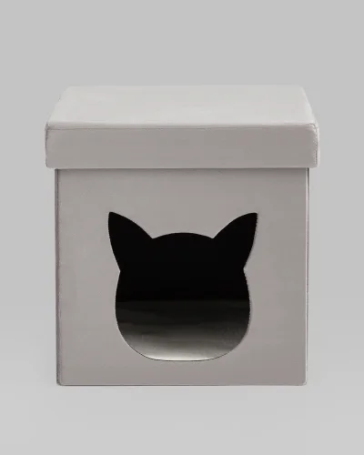 Пуф складной с ящиком Store Pet, серый УТ000038968 Stool Group на 1 , основание в стиле современный фото 2