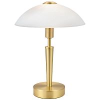 Настольная лампа SOLO 1 87254 Eglo белая 1 лампа, основание латунь жёлтое металл в стиле современный 