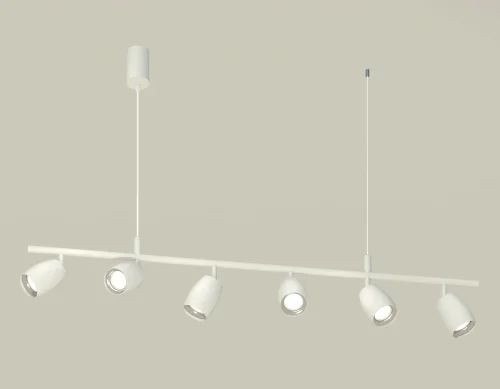 Светильник подвесной XB9005500 Ambrella light белый 6 ламп, основание белое в стиле хай-тек современный 