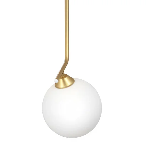 Светильник подвесной V4958-8/1S Vitaluce белый 1 лампа, основание золотое в стиле арт-деко шар фото 2