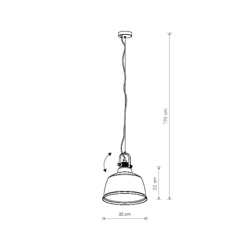 Светильник подвесной Amalfi L 8380-NW Nowodvorski серебряный 1 лампа, основание чёрное в стиле лофт  фото 2