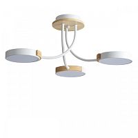 Люстра потолочная LED Arley 5654/54CL Lumion белая на 1 лампа, основание коричневое белое в стиле минимализм 
