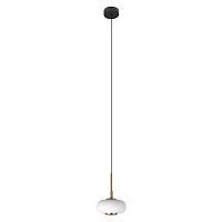 Светильник подвесной LED Marshmallow 10390 LOFT IT белый на 1 лампу, основание чёрное в стиле арт-деко 