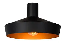 Светильник потолочный Cardiff 30187/40/30 Lucide чёрный 1 лампа, основание чёрное в стиле винтаж современный 