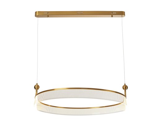 Светильник подвесной ЛЕД Риваль 08045-80,36 Kink Light прозрачный на 1 лампу, основание латунь в стиле современный 