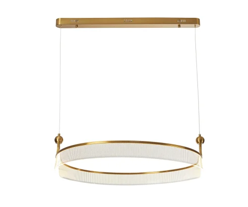 Светильник подвесной ЛЕД Риваль 08045-80,36 Kink Light прозрачный на 1 лампу, основание латунь в стиле современный 