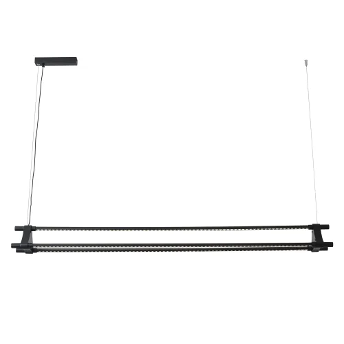 Светильник подвесной LED CLT 071C L1400 BL Crystal Lux чёрный на 3 лампы, основание чёрное в стиле современный линейный фото 4