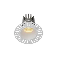 Светильник точечный LED Dip DL124-10W-2.7K-TRS-W Maytoni белый на 1 лампу, основание белое в стиле современный хай-тек круглый для затирки