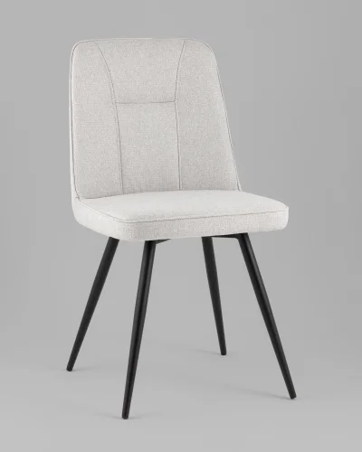 Стул Hedd, серый, сиденье УТ000040531 Stool Group, серый/рогожка, ножки/металл/чёрный, размеры - *855****