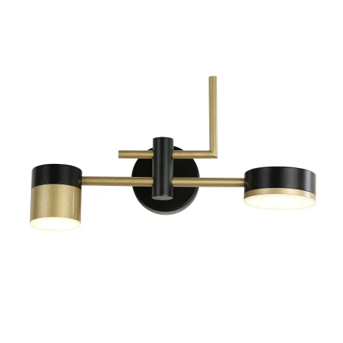 Бра LED Modul 4013-2W Favourite золотой чёрный на 2 лампы, основание чёрное в стиле современный 
