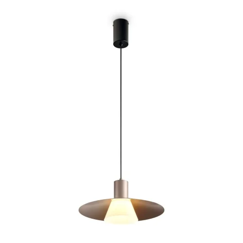 Светильник подвесной LED Fari FR5600PL-L5MG Freya матовый золото на 1 лампу, основание чёрное в стиле современный лофт фото 13
