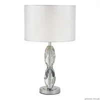 Настольная лампа Lingotti SL1759.104.01 ST-Luce белая 1 лампа, основание хром стекло металл в стиле классика 
