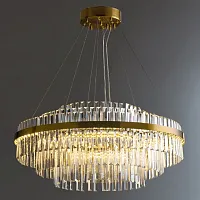 Люстра подвесная VOYAGE D100 220063-23 ImperiumLoft прозрачная на 1 лампу, основание латунь в стиле современный минимализм 