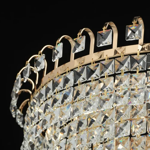 Люстра хрустальная Аделард 642011005 MW-Light прозрачная на 5 ламп, основание золотое в стиле классический  фото 7