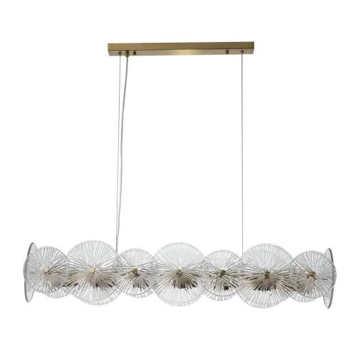 Светильник подвесной Miele V000021 Indigo прозрачный на 7 ламп, основание латунь в стиле современный фото 2 Светильник подвесной Miele V000021 Indigo прозрачный на 7 ламп, основание латунь в стиле современный фото 2