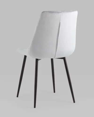 Стул Флекс New, велюр пыльно-голубой УТ000039292 Stool Group, голубой/велюр, ножки/металл/чёрный, размеры - *830**** фото 4