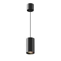 Светильник подвесной LED Vol P100PL-20W3K-B Maytoni чёрный на 1 лампу, основание чёрное в стиле современный хай-тек трубочки