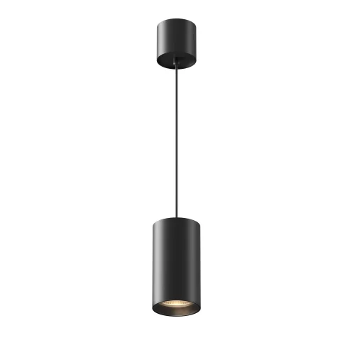 Светильник подвесной LED Vol P100PL-20W3K-B Maytoni чёрный на 1 лампу, основание чёрное в стиле современный хай-тек трубочки