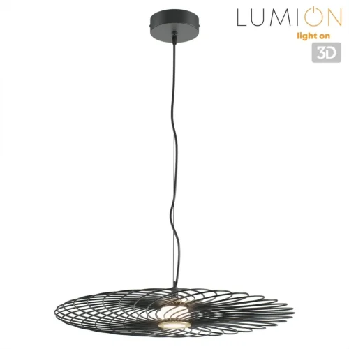 Светильник подвесной LED Camomile 8379/10L Lumion чёрный на 1 лампу, основание чёрное в стиле лофт фото 3